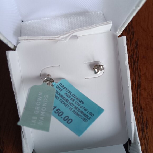 *PD* New Belk & Co. 10 ct. t.w. Lab Grown Diamond Earrings in Sterling Silver - Picture 3 of 5